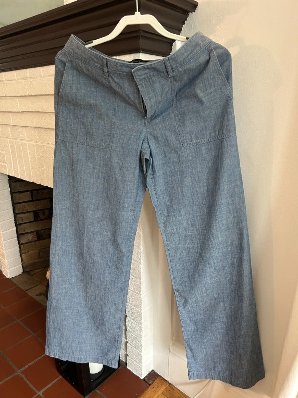 Banana Republic Chambray Blue Pants Size 6